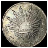 1893-Ca MM Mexico Silver 8 Reales CLOSELY  UNCIRC
