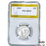 1929 Standing Liberty Quarter PGA MS64