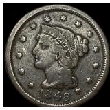 1848 Braided Hair Large Cent NICELY  CIRCULATED