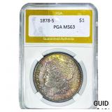 1878-S Morgan Silver Dollar PGA MS63