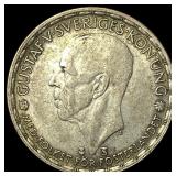 1946 Sweden Silver 1 Krona