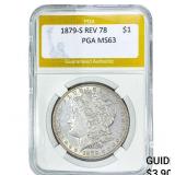 1879-S Rev 78 Morgan Silver Dollar PGA MS63