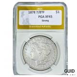 1878 7/8TF Morgan Silver Dollar PGA XF45 Strong