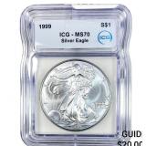 1999 Silver Eagle ICG MS70