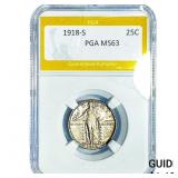 1918-S Standing Liberty Quarter PGA MS63