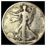 1923-S Silver Walking Liberty Half Dollar  NICELY