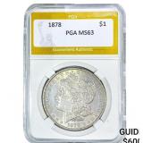 1878 Morgan Silver Dollar PGA MS63