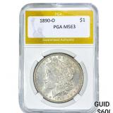 1890-O Morgan Silver Dollar PGA MS63