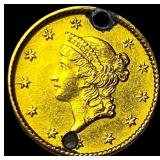 1853 Gold $1 Liberty Head Type 1 HIGH GRADE