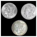 [3 Coins] 1902-1904 Morgan Silver Dollar