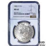 1882-O Morgan Silver Dollar NGC MS62