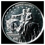 1925 Silver Stone Mountain Half Dollar  CLOSELY U