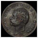 1857 Sweden Bronze 1 Ore