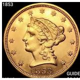 1853 $2.50 Gold Quarter Eagle UNCIRCULATED