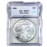 1999 Silver Eagle ICG MS70