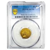 1912 $2.50 Gold Quarter Eagle PCGS AU50