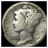 1921-D Silver Mercury Dime NICELY CIRCULATED