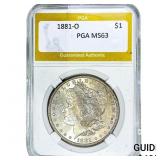 1881-O Morgan Silver Dollar PGA MS63