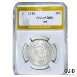19360 York Half Dollar PGA MS66+
