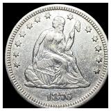 1876 Silver Seated Liberty Quarter CLOSELY  UNCIR
