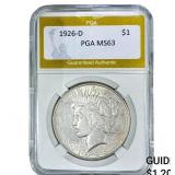 1926-D Silver Peace Dollar PGA MS63