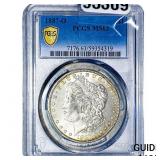 1887-O Mercury Silver Dollar PCGS MS63