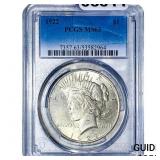 1922 Silver Peace Dollar PCGS MS63