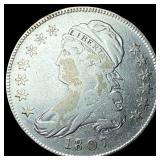 1807 Capped Bust Silver Half Dollar LIGHTLY  CIRC