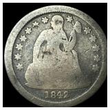 1842-O Silver Seated Liberty Dime NICELY  CIRCULA