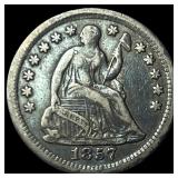1857-O Silver Seated Liberty Half Dime ABOUT  UNC