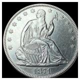 1871 Silver Seated Liberty Half Dollar  UNCIRCULA