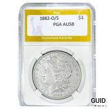 1882-O/S Morgan Silver Dollar PGA AU58