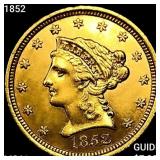 1852 $2.50 Gold Quarter Eagle UNCIRCULATED