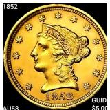 1852 $2.50 Gold Quarter Eagle CHOICE AU