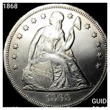 1868 Seated Liberty Dollar CLOSELY UNCIRCULATED