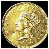 1854 Gold $1 Indian Princess Head Type 2 UNCIRCULA