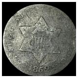 1852 Silver Three-Cent Piece NICELY  CIRCULATED