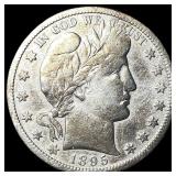 1895-S Silver Barber Half Dollar CLOSELY UNCIRCULA