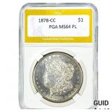 1878-CC Morgan Silver Dollar PGA MS64 PL