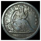 1839 Silver Seated Liberty Dime LIGHTLY  CIRCULAT