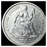 1888 Silver Seated Liberty Dime CLOSELY  UNCIRCUL