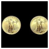 2 2022-2023 1/10 oz $5 Gold Eagles