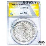 1889-O Morgan Silver Dollar ANACS AU53