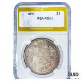 1891 Morgan Silver Dollar PGA MS65