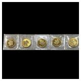 5 2009 $5 1/10 oz Maple Leafs Gold