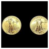 2 2022 1/10 oz $5 Gold Eagles