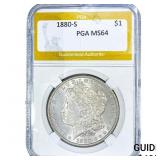 1880-S Morgan Silver Dollar PGA MS64