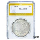1921 Morgan Silver Dollar PGA MS65