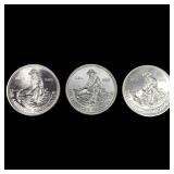 [3 Coins] 1985 Silver American Prospect 1 Troy oz