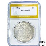 1921 Morgan Silver Dollar PGA MS65